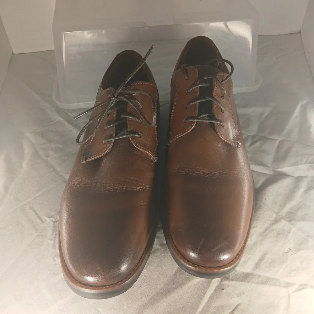 Nunn Bush Mens 10M Brown Leather Oxford‎ Dress Shoes Comfort Gel